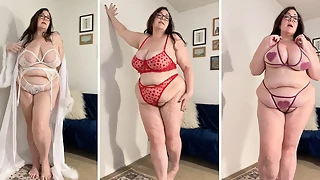 Sexy plump goddess, Jayne got a bunch of sexy outfits. She models them for you, giving all the sexy angles you love. Which is your favorite?